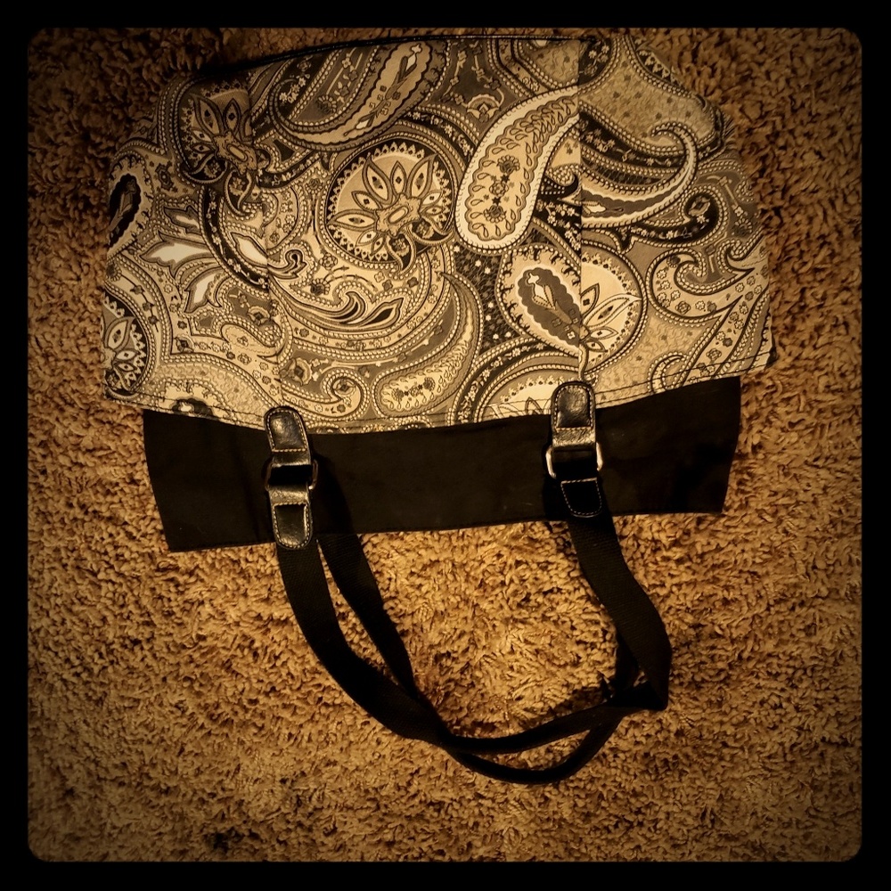 Paisley print purse